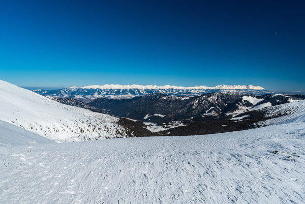 Tatra mountains from sedlo Polany