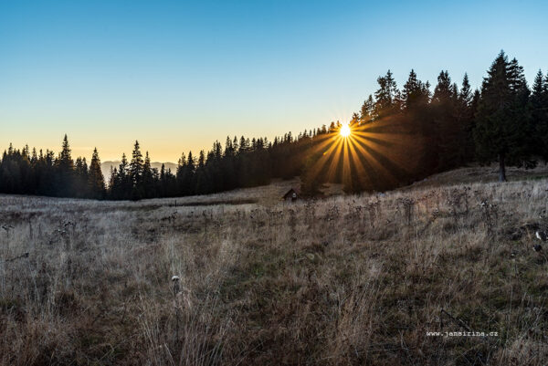 Sunset on Stredna polana